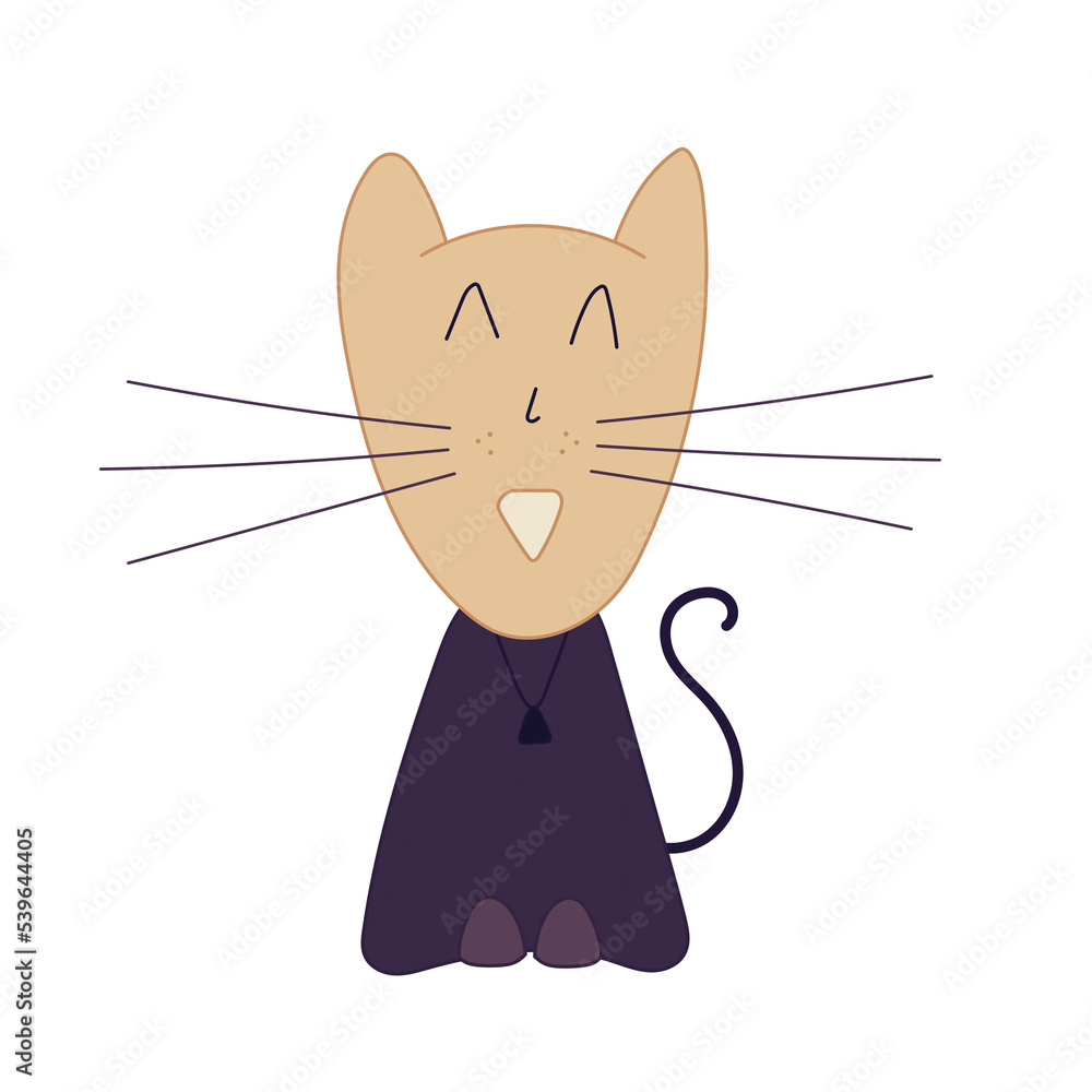 A cute cat character. Smile kitten. A cute cat character. Smile kitten.