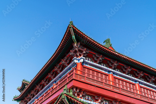 Intricate designs on the roofs of buildings in the Forbidden City