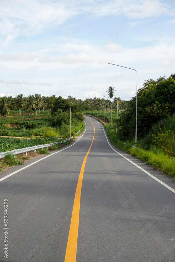 Beautiful road with nature view beside Beautiful road with nature view beside
