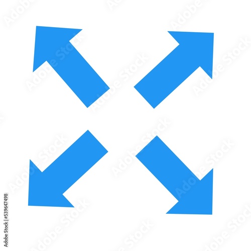 Expand arrow icon , Fullscreen arrow icon, Maximize arrow icon 