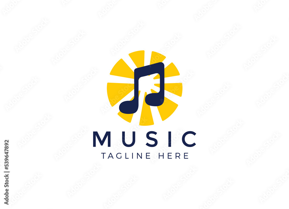 Simple Music and audio wave logo design template. Simple Music and audio wave logo design template.