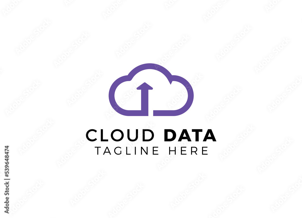Wordmark cloud icon logo design Wordmark cloud icon logo design