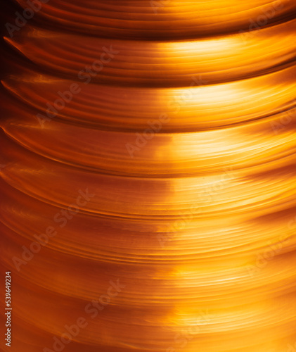 warm glass strips with light. Dynamic modern background.