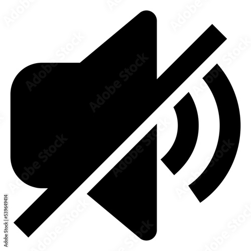 Icon Mute With Style Glyph