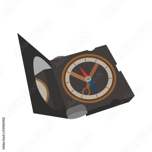 Compass pocket, illustration, vector, cartoon
