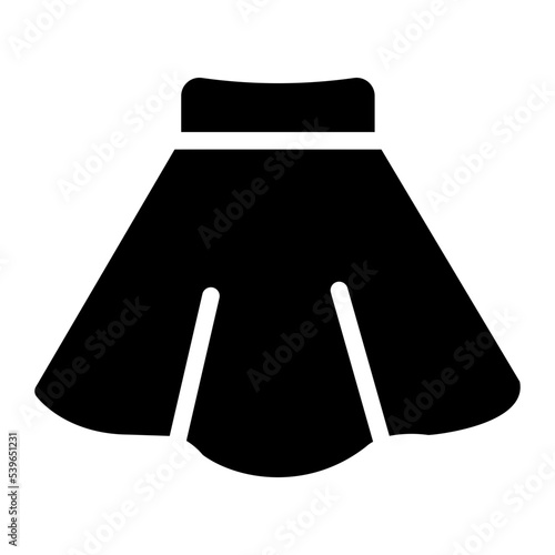 mini skirt glyph icon