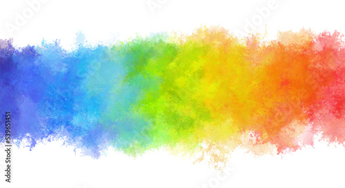 カラフルな水彩の筆の跡
