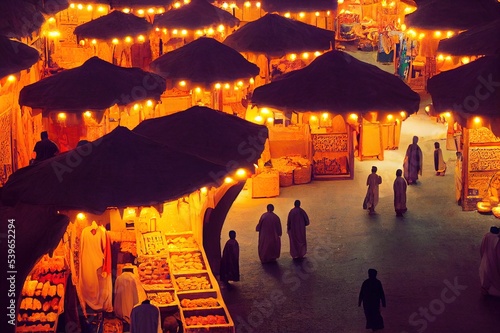 Al Hasa Traditional Souq Market view. Al Hasa, Saudi Arabia. photo