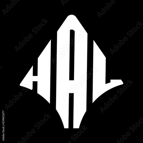 HAL logo. HAL logo letter logo design vector image. HAL letter logo design. HAL modern and creative letter logo. 3 letter logo Vector Art Stock Images.  
 