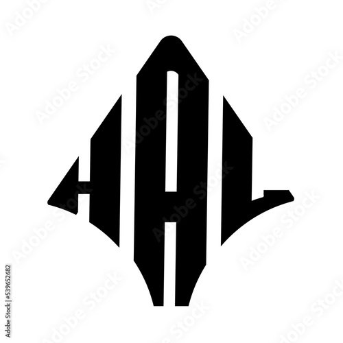 HAL logo. HAL logo letter logo design vector image. HAL letter logo design. HAL modern and creative letter logo. 3 letter logo Vector Art Stock Images.  