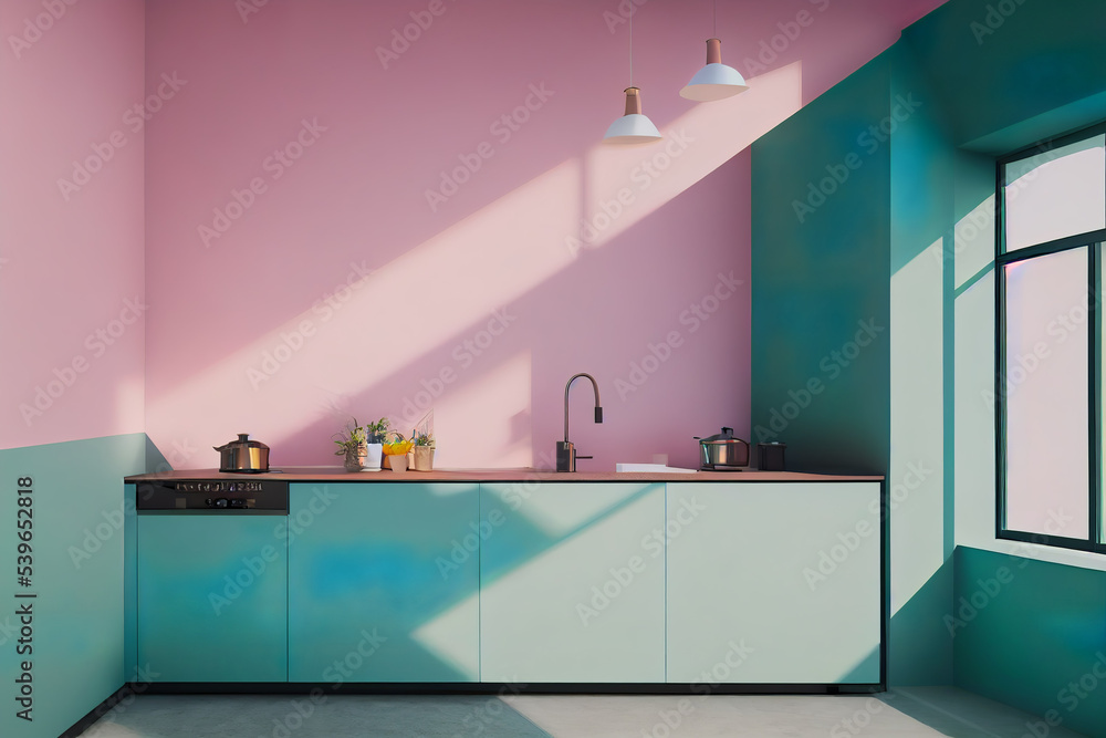 modern kitchen interior Stock Illustration | Adobe Stock