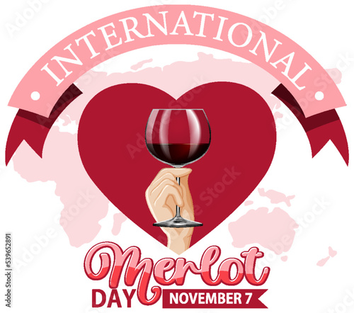 International merlot day poster design