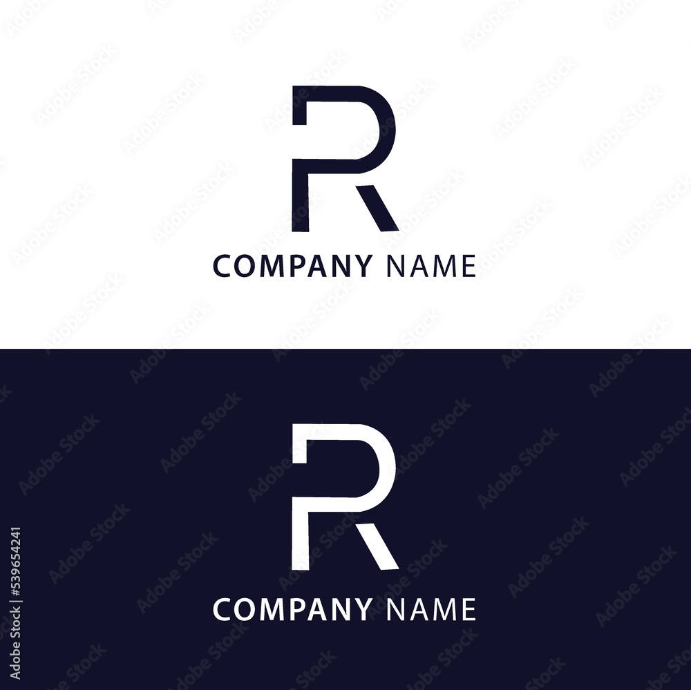 the letters R. vector logo monogram alphabet minimalist design the letters R. vector logo monogram alphabet minimalist design