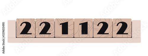 11.22.22 Beautiful date. Wooden cube calendar.