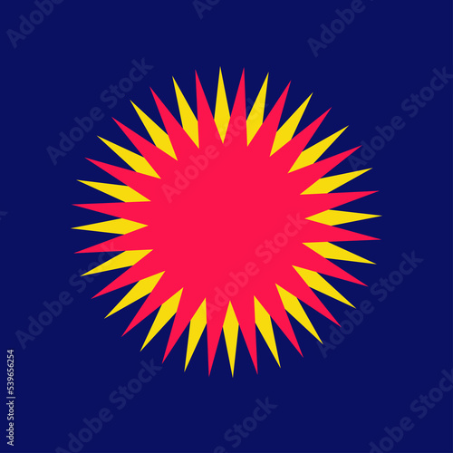 Abstract color background with stars rating icon. 