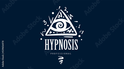 Hand-drawn logo for professional hypnosis