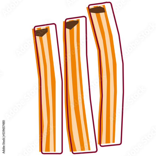 Sweet churros vector illustration in flat color design