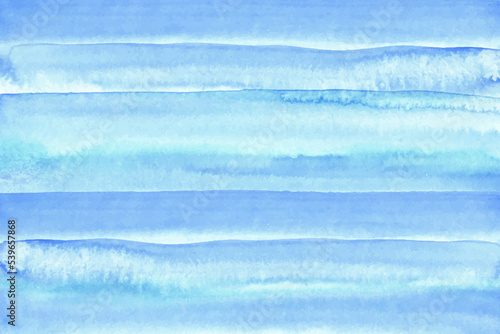 Horizontal background with blue  lines, brush strokes. Abstract sea, ocean view. Elegant, chic backdrop, cover, card, invitation, business style design.