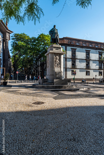 Joao Goncalves Zarco sculpture in Funchal city in Madeira photo