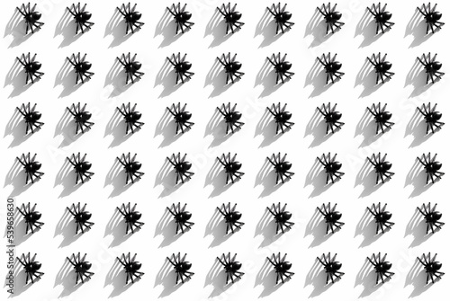 
halloween pattern spiders isolated on white background photo