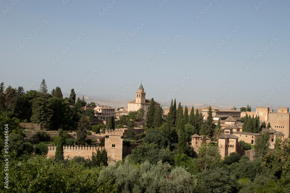 Panoramic view of the Alhambra in Toledo