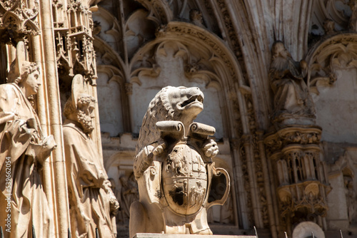 Lion scultpures of the Holy Cathedral Church of Toledo photo