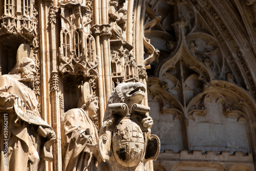 Lion scultpures of the Holy Cathedral Church of Toledo photo