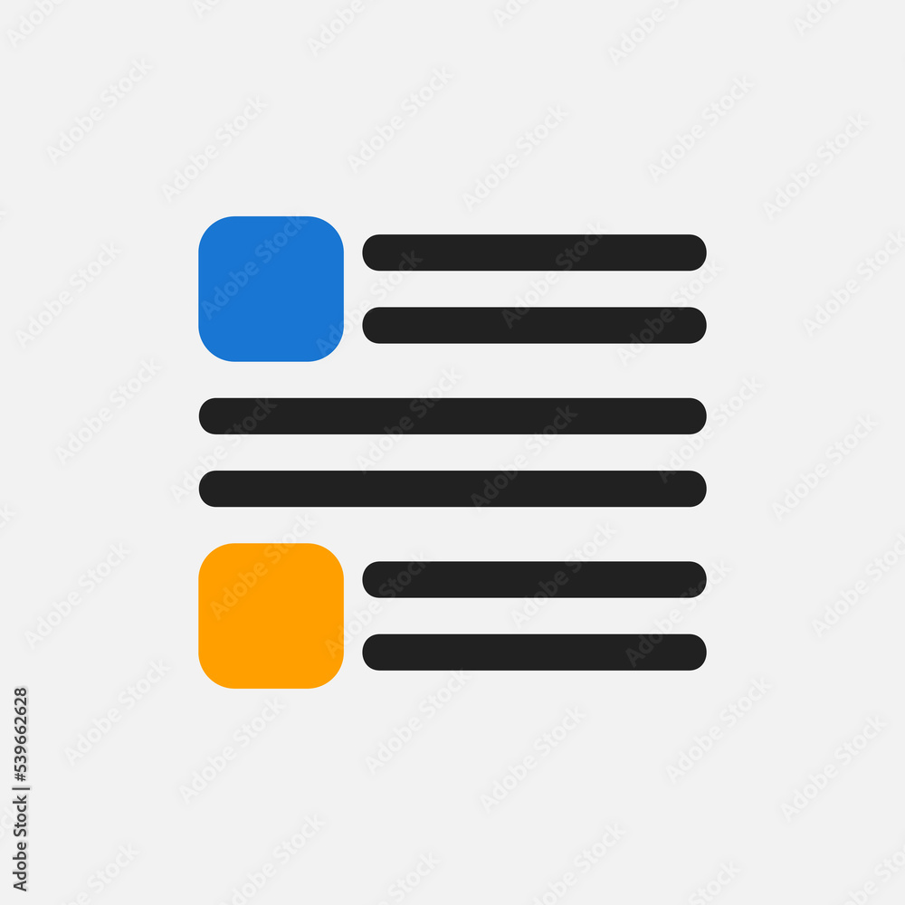 Layout icon in flat style, use for website mobile app presentation Layout icon in flat style, use for website mobile app presentation