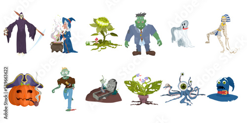 a large selection of characters for the holiday