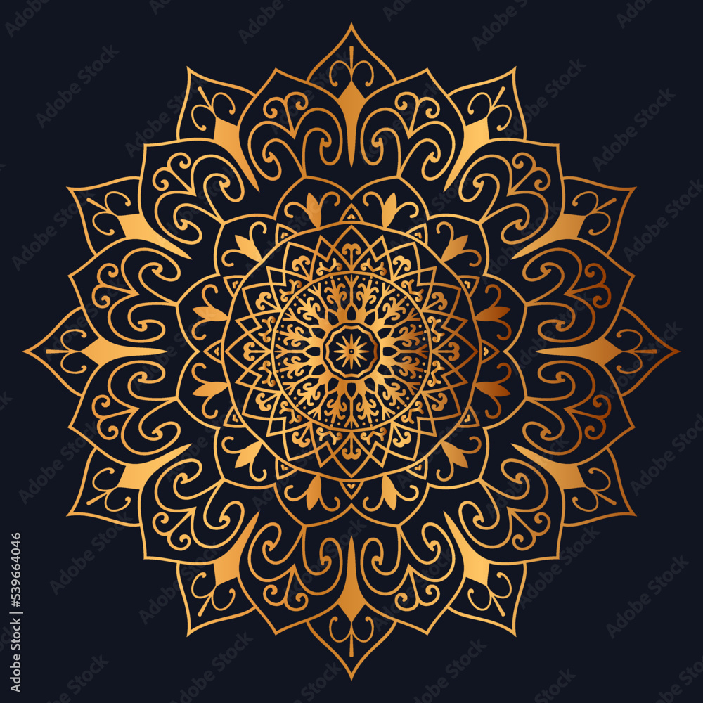 luxury ornamental gold mandala design