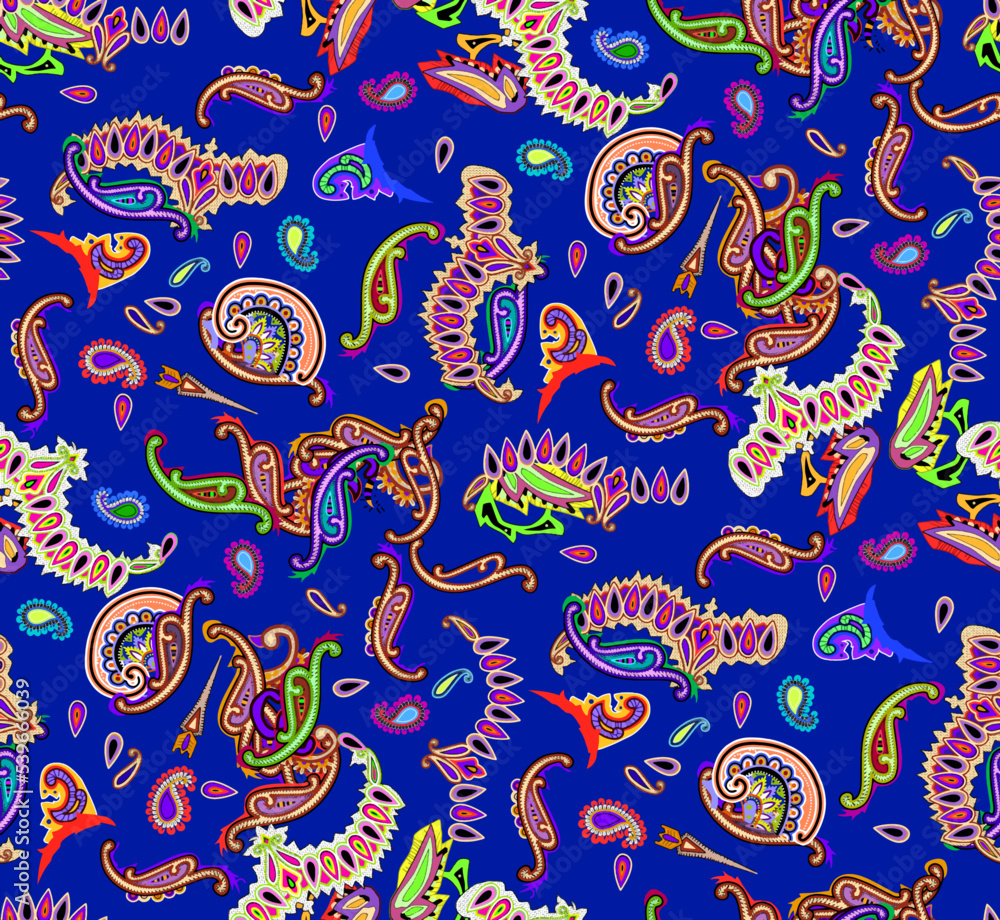 Fototapeta premium ornament and paisley in the mood for a metra-appropriate pattern