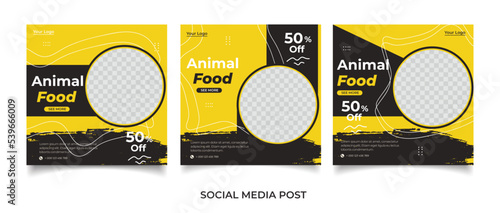 Banner template concept for pet shop