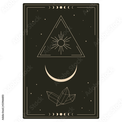 boho style design for tarot card cover