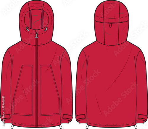 MEN AND BOYS WEARN INSULATED SHELL JACKET