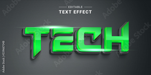 Modern Futuristic 3D Metallic Text Effect