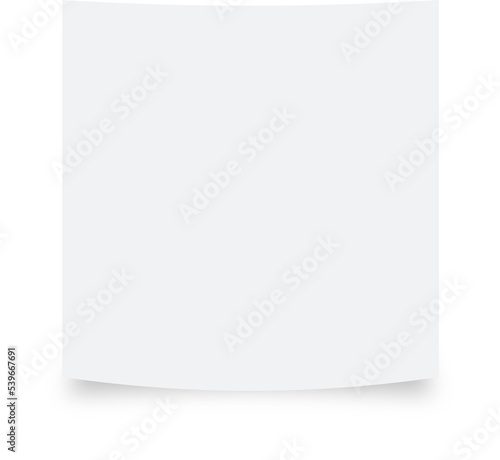 Sticky note paper in white colors. Reminder square illustration.