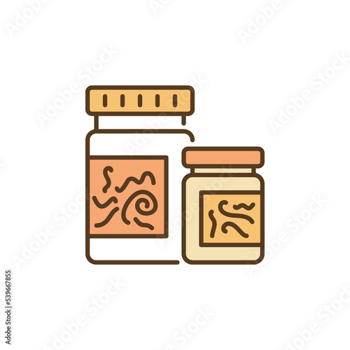 Anti-Helminth Drugs vector concept colored icon. Anthelmintics sign