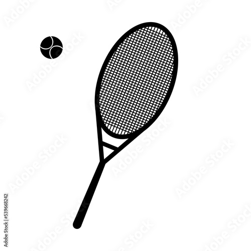 tennis racket and ball