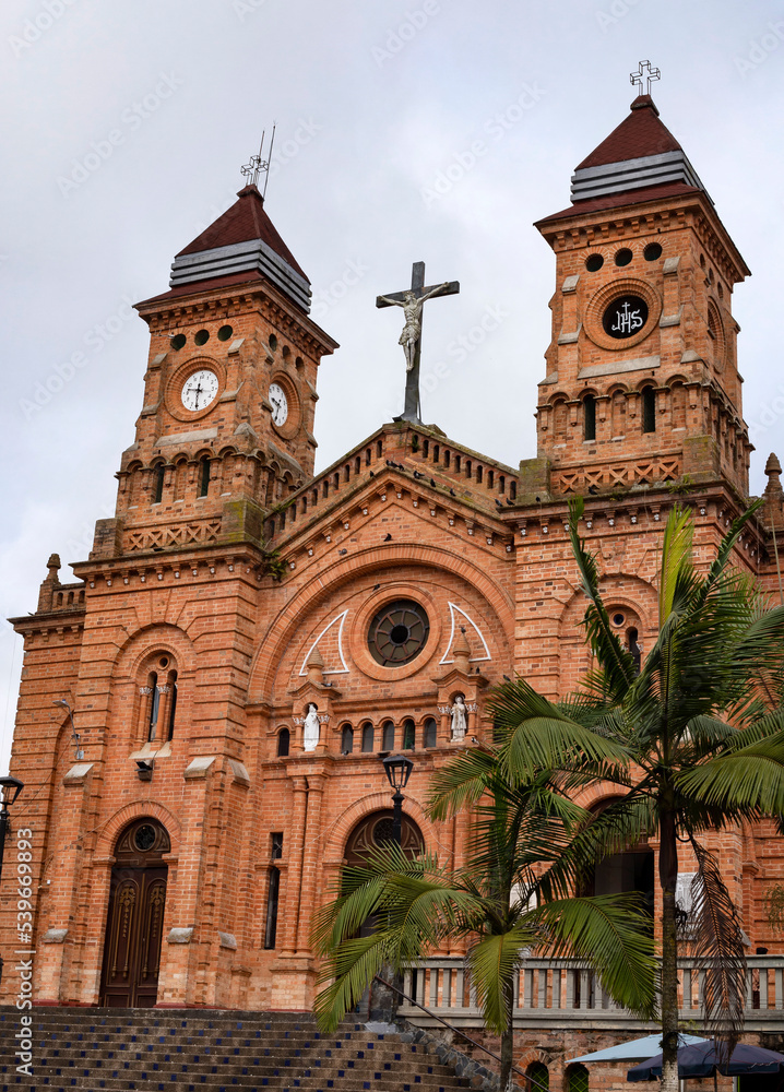 Yolombo, Antioquia - Colombia. July 24, 2022. Iglesia de San Lorenzo is a religious temple of Catholic worship located in the urban area of the municipality