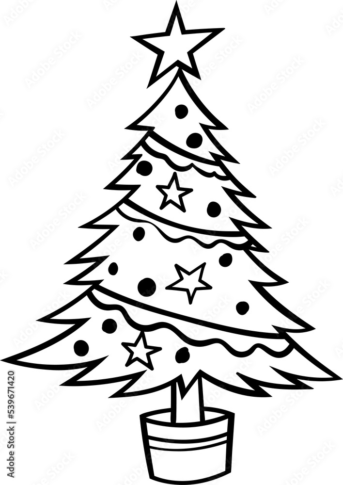 Decorated christmas trees Illustration Decorated christmas trees Illustration