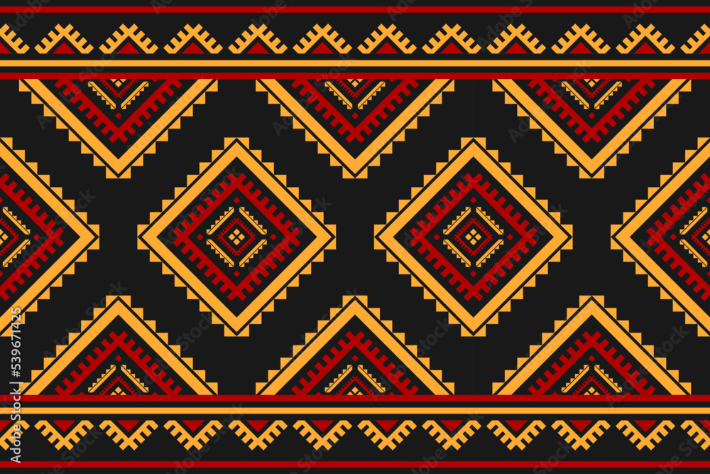 Carpet tribal pattern art. Geometric ethnic seamless pattern traditional. Aztec ethnic ornament print. Mexican style. Design for background, fabric, clothing, carpet, textile, batik, embroidery.