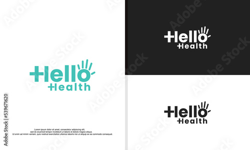 logo illustration vector graphic of hello health photo