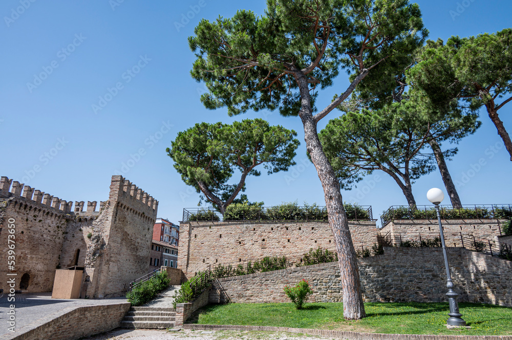 The Pincio of Fano with the ancient Roman walls The Pincio of Fano with the ancient Roman walls