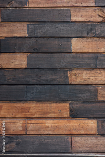 wood plank blocks imitating brick with dark painting