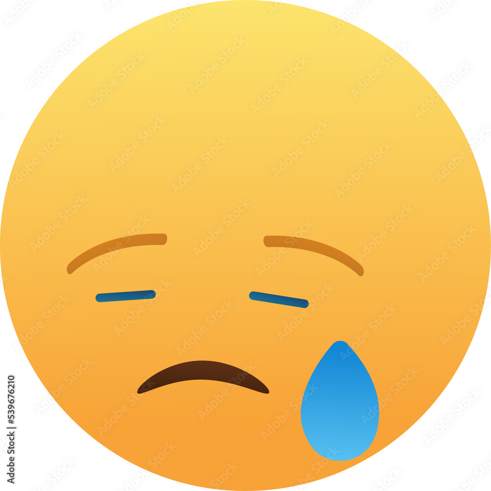 Sad Emoji Face Illustration Stock Photo | Adobe Stock