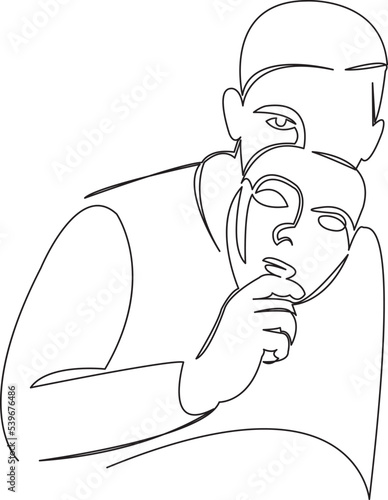 man in theatrical mask