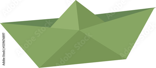 Hand drawn paper boat design element