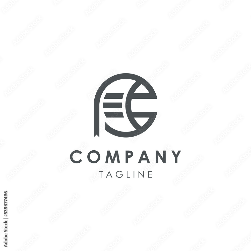 letter C paper logo design template elements letter C paper logo design template elements