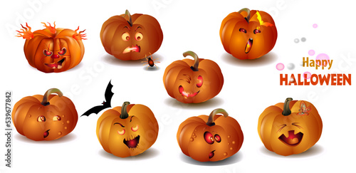 halloween pumpkin set