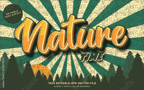 Vintage nature text effect